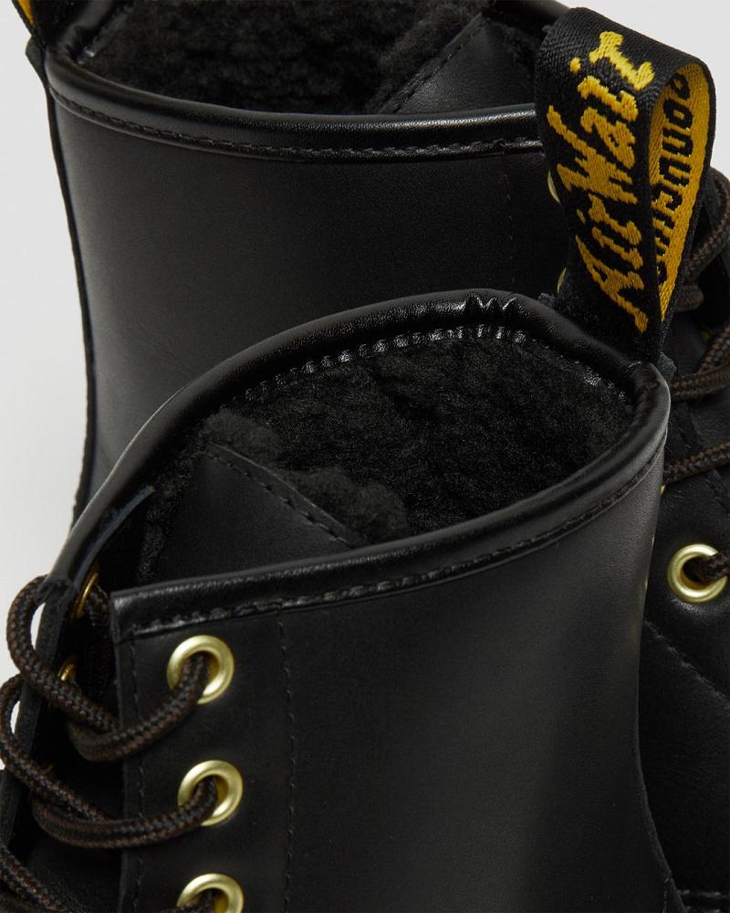 Women's Dr Martens 1460 DM's Wintergrip Leather Winter Boots Black | AU 272QMA